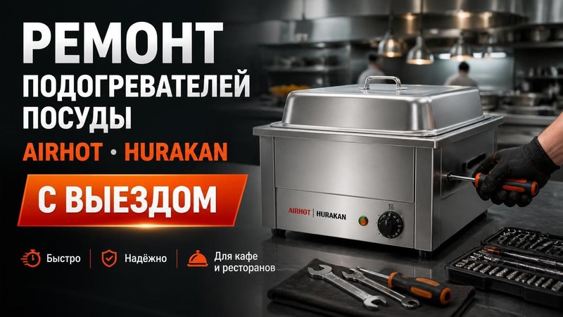 Ремонт подогревателей посуды AIRHOT, Hurakan с выездом