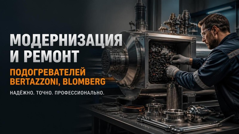 Модернизация и ремонт подогревателей BERTAZZONI, BLOMBERG
