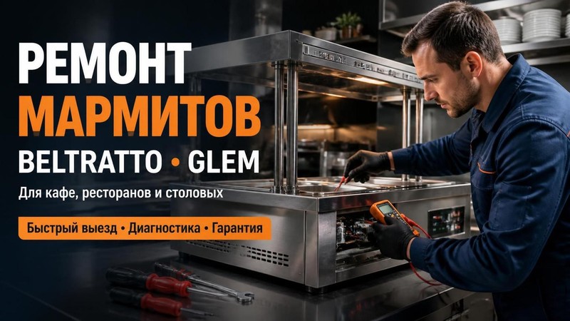 ремонт мармитов BELTRATTO, GLEM для общепита