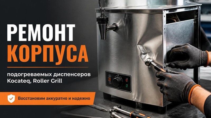 Ремонт корпуса подогреваемого диспенсера Kocateq, Roller Grill
