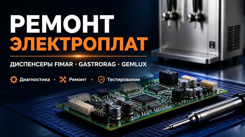 Ремонт электроплаты диспенсеров FIMAR, Gastrorag, GEMLUX