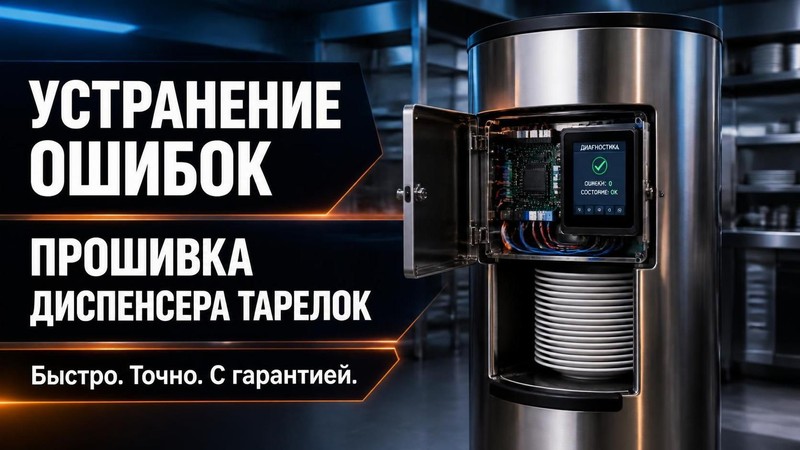 Устранение ошибок и прошивка диспенсера тарелок