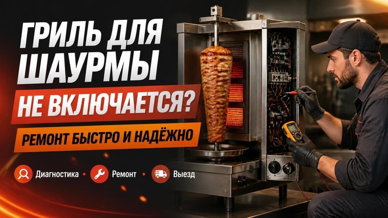 Гриль для шаурмы не включается: ремонт