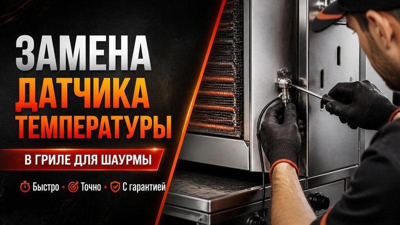 Замена датчика температуры в гриле для шаурмы