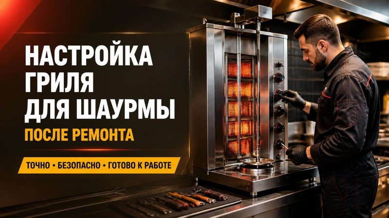 Настройка гриля для шаурмы после ремонта