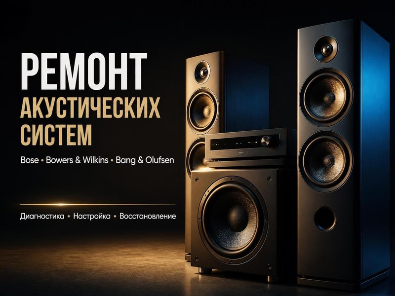 Ремонт акустических систем Bose, Bowers & Wilkins, Bang-olufsen — Виктор, фото