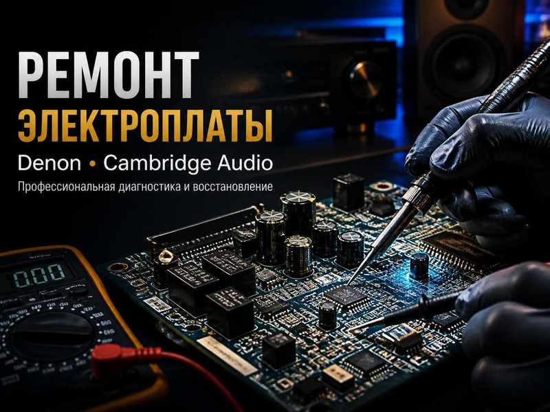 Ремонт электроплаты акустических систем Denon, Cambridge Audio — Сергей, фото