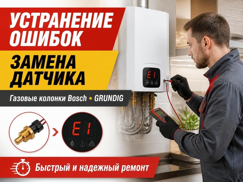 Устранение ошибок и замена датчика в колонках Bosch, GRUNDIG — Евгений, фото