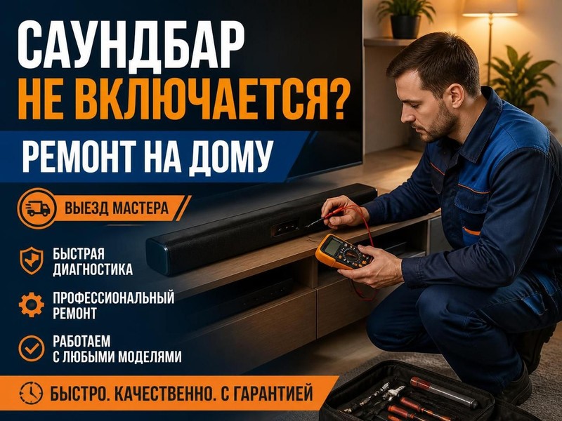 Саундбар не включается: ремонт на дому