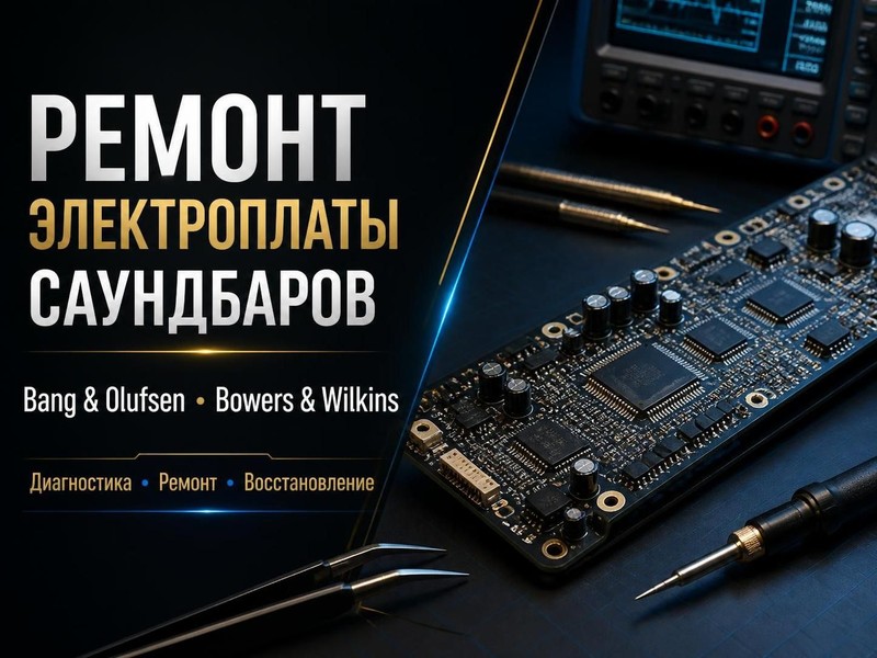 Ремонт электроплаты саундбаров Bang-Olufsen, Bowers & Wilkins