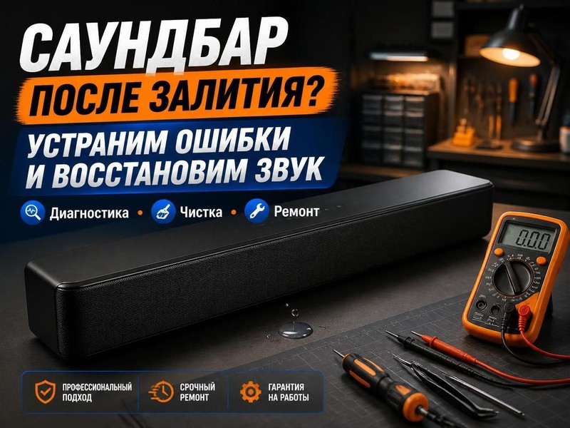Устранение ошибок саундбаров после залития