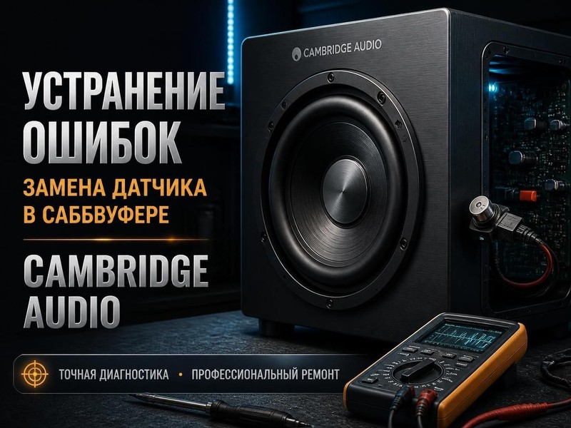 Устранение ошибок и замена датчика в сабвуфере Cambridge Audio — Дмитрий, фото