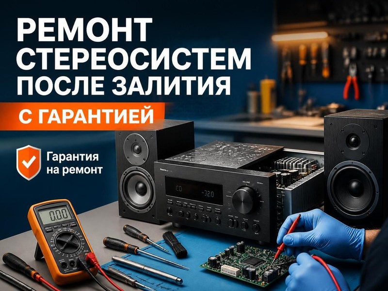 Ремонт стереосистем после залития с гарантией — Дмитрий, фото