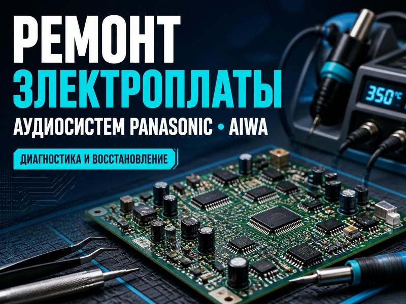 Ремонт электроплаты аудиосистем Panasonic, Aiwa — Андрей, фото