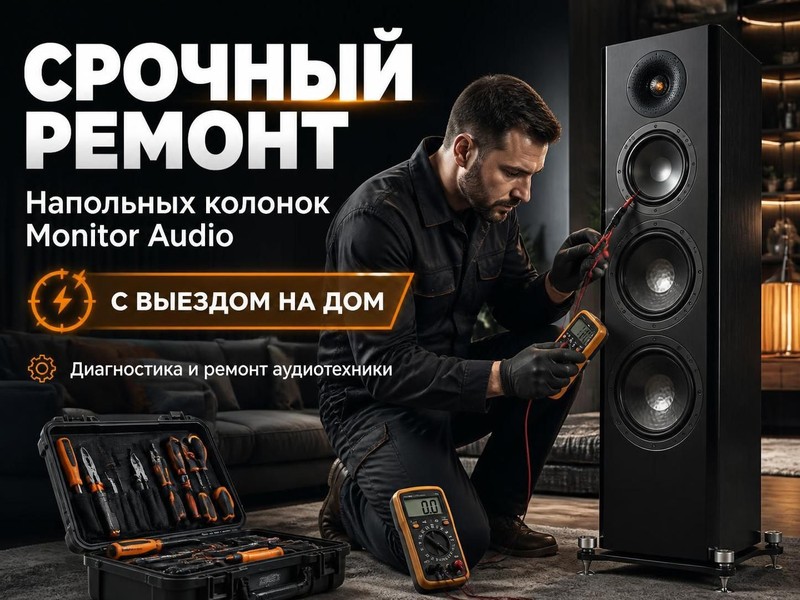 Срочный ремонт напольных колонок Monitor Audio с выездом