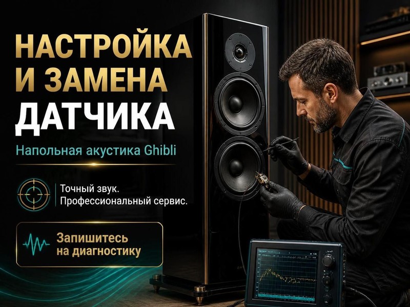 Настройка и замена датчика в напольной акустике Ghibli