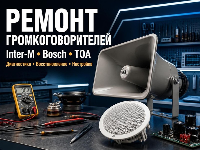 Ремонт громкоговорителей Inter-M, Bosch, TOA — Андрей, фото