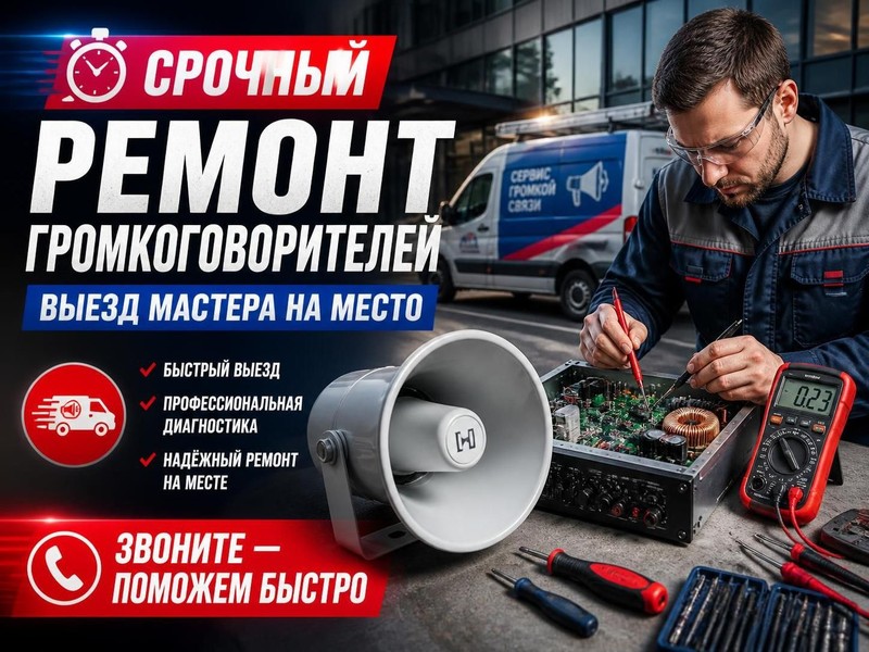 Срочный ремонт громкоговорителей с выездом