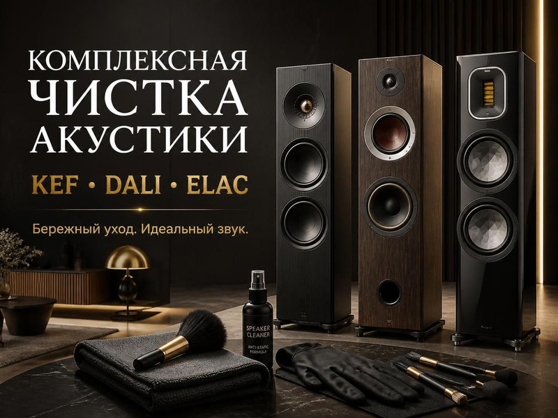 Комплексная чистка акустики KEF, DALI, ELAC