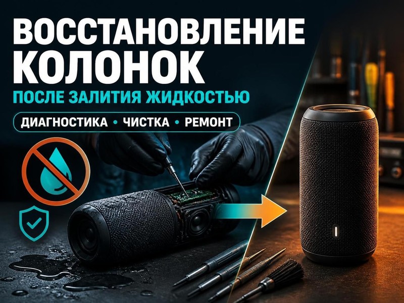 Восстановление колонок после залития жидкостью
