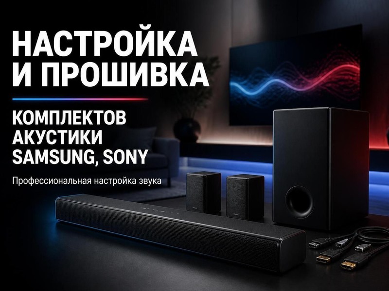 Настройка и прошивка комплектов акустики Samsung, Sony