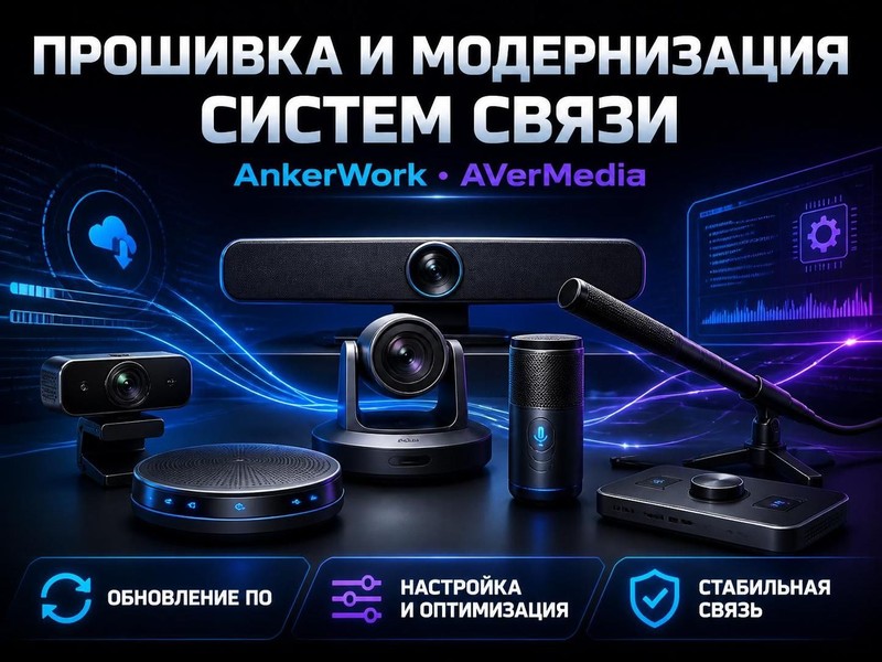 Прошивка и модернизация систем связи AnkerWork, AVerMedia