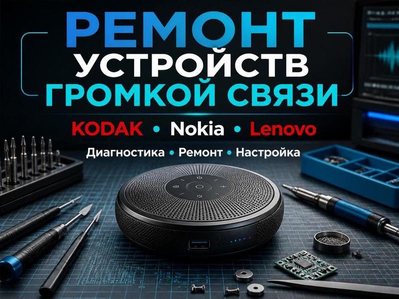Ремонт устройств громкой связи KODAK, Nokia, Lenovo