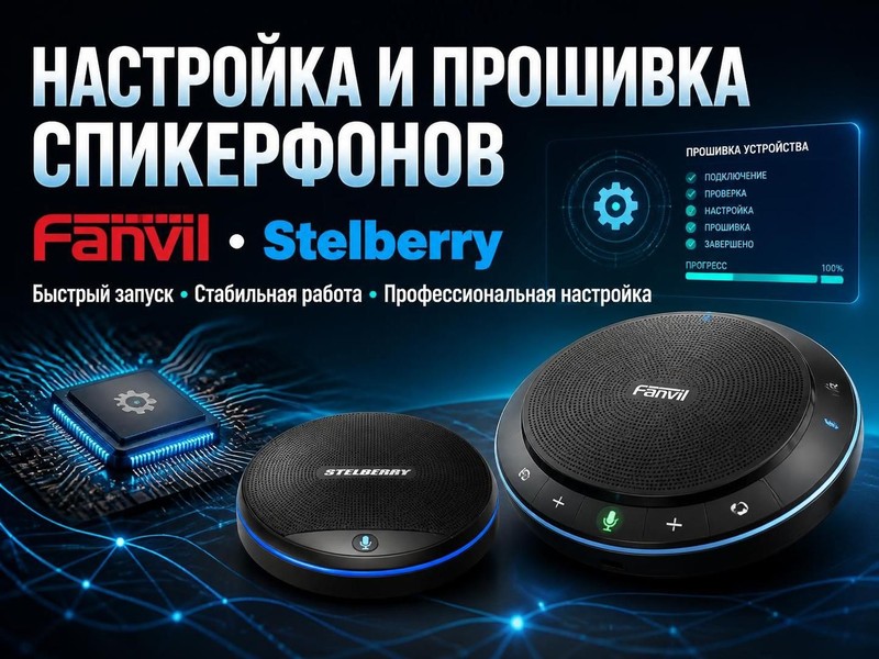Настройка и прошивка спикерфонов Fanvil, Stelberry