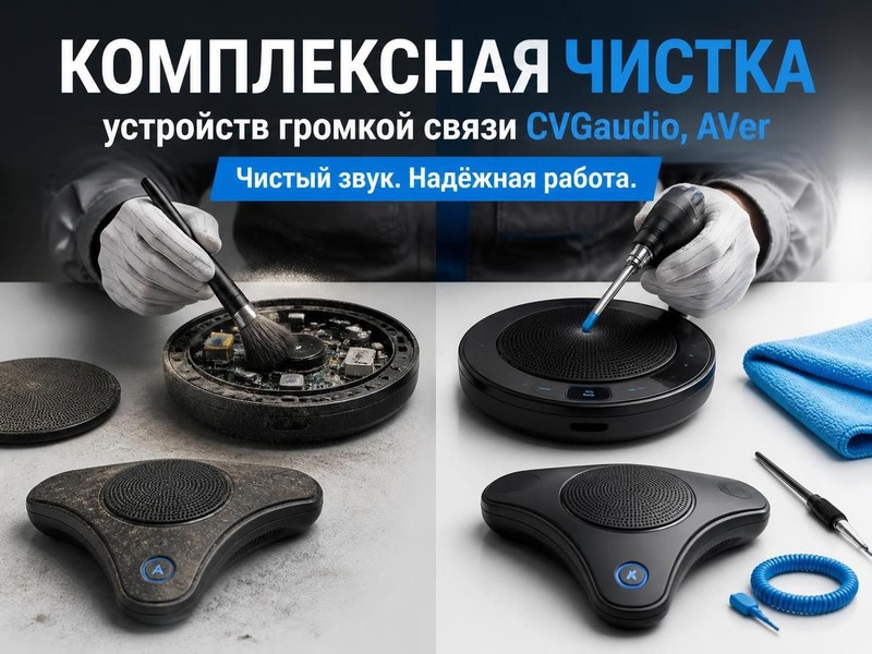 Комплексная чистка устройств громкой связи CVGaudio, AVer