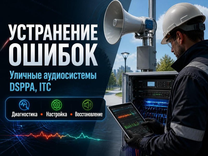 Устранение ошибок уличной аудиосистемы DSPPA, ITC