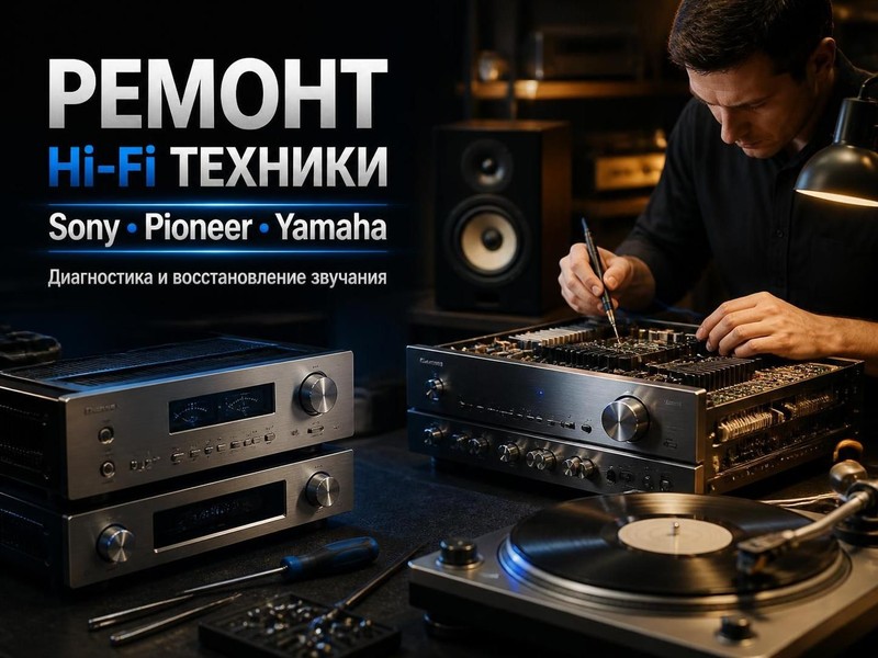 Ремонт Hi-Fi техники Sony, Pioneer, Yamaha