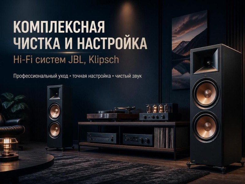 Комплексная чистка и настройка Hi-Fi систем JBL, Klipsch