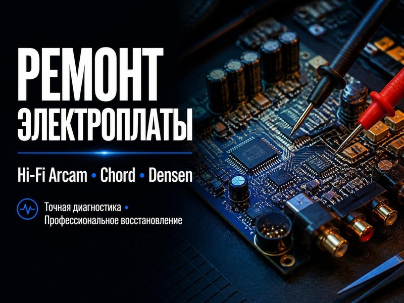 Ремонт электроплаты Hi-Fi Arcam, Chord, Densen