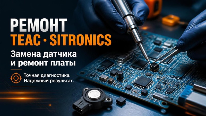 Замена датчика и ремонт платы в технике TEAC, Sitronics