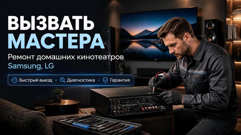 Вызвать мастера по ремонту домашних кинотеатров Samsung, LG