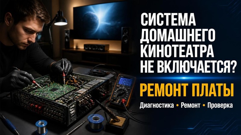 Система домашнего кинотеатра не включается: ремонт платы