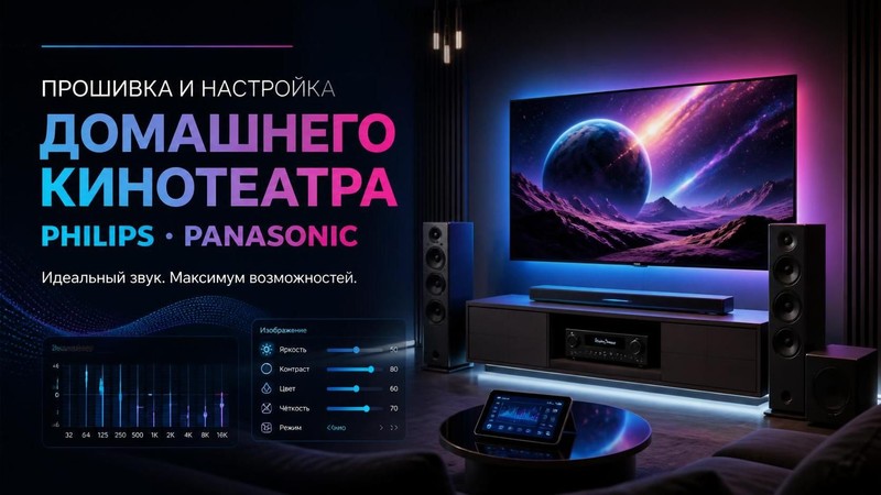 Прошивка и настройка домашнего кинотеатра Philips, Panasonic
