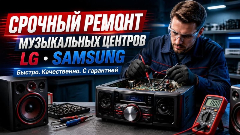 Срочный ремонт музыкальных центров LG, Samsung