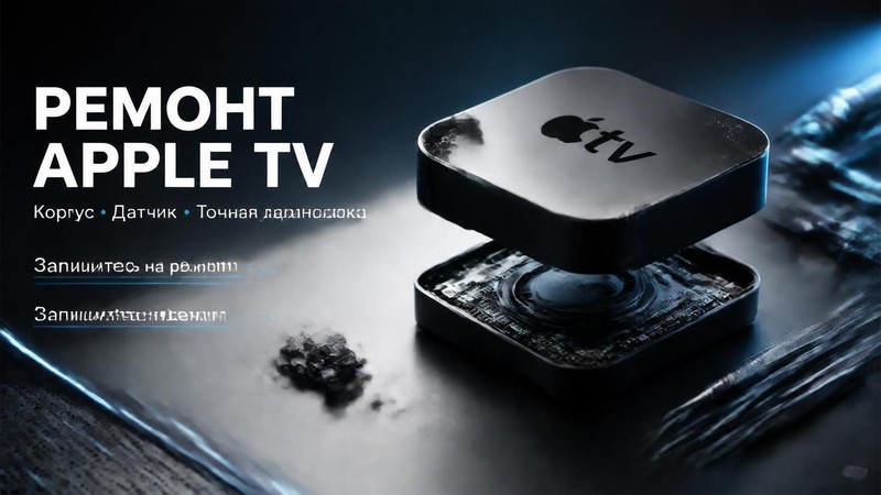 Ремонт корпуса и замена датчика Apple TV