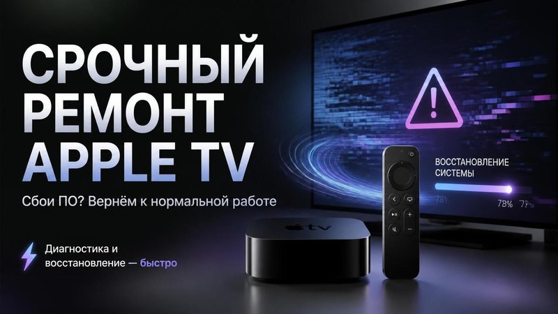 Срочный ремонт Apple TV при сбоях ПО