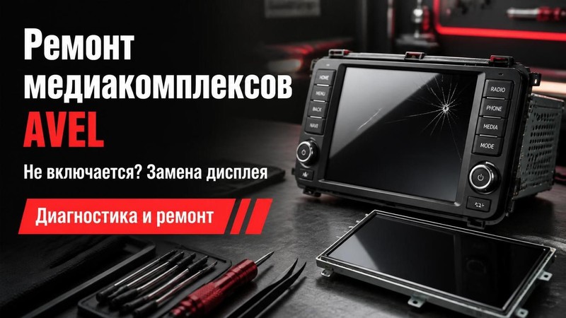 Ремонт медиакомплексов AVEL: не включается, замена дисплея