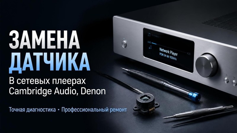 Замена датчика в сетевом плеере Cambridge Audio, Denon