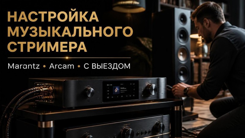 Настройка музыкального стримера Marantz, Arcam с выездом