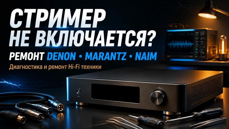 Стример не включается: ремонт Denon, Marantz, Naim