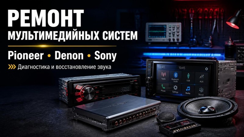 Ремонт мультимедийных систем Pioneer, Denon, Sony