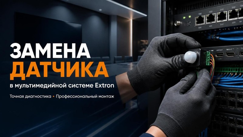 Замена датчика в мультимедийной системе Extron
