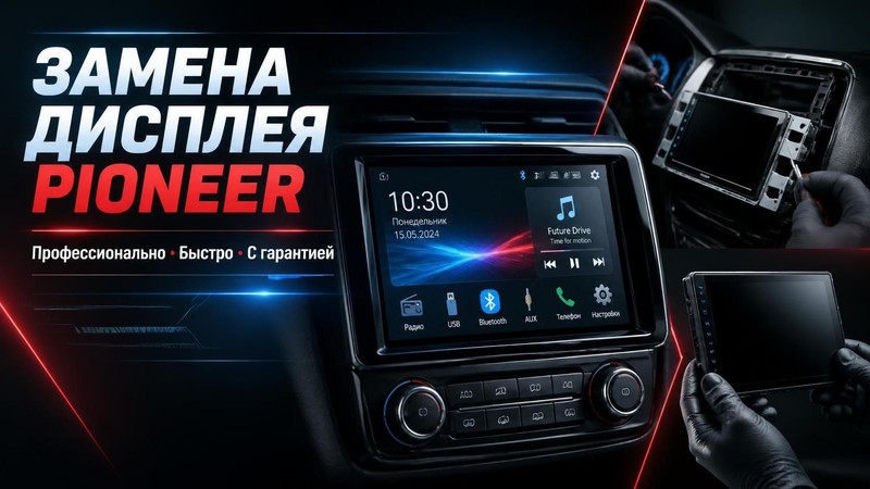 Замена дисплея в мультимедийной системе Pioneer
