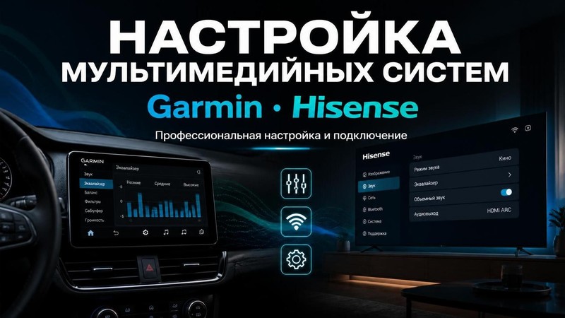 Настройка мультимедийных систем Garmin, Hisense