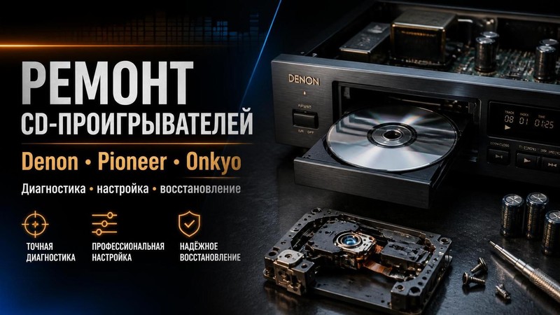 Ремонт CD проигрывателей Denon, Pioneer, Onkyo — Алексей, фото