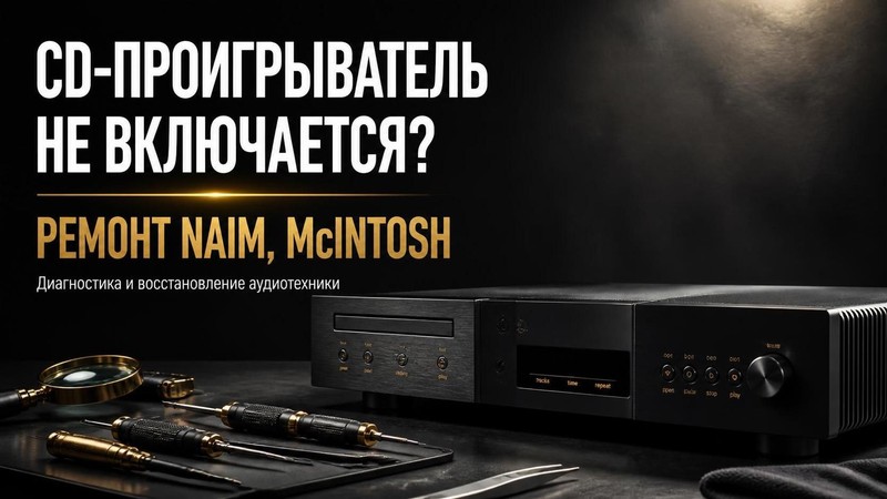 CD проигрыватель не включается: ремонт Naim, McIntosh
